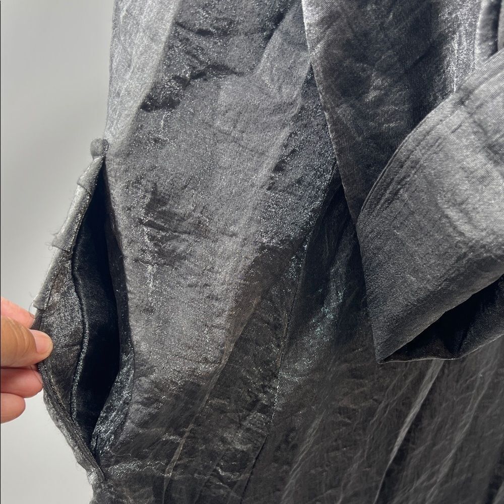 Damee Chic Dark Gray Women's Short A-Line Jacket - Picture 4 of 7